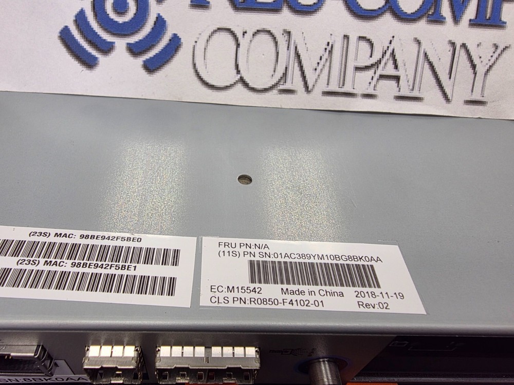 IBM 01AC389 2078-212 Storwize V5020 Node Canister