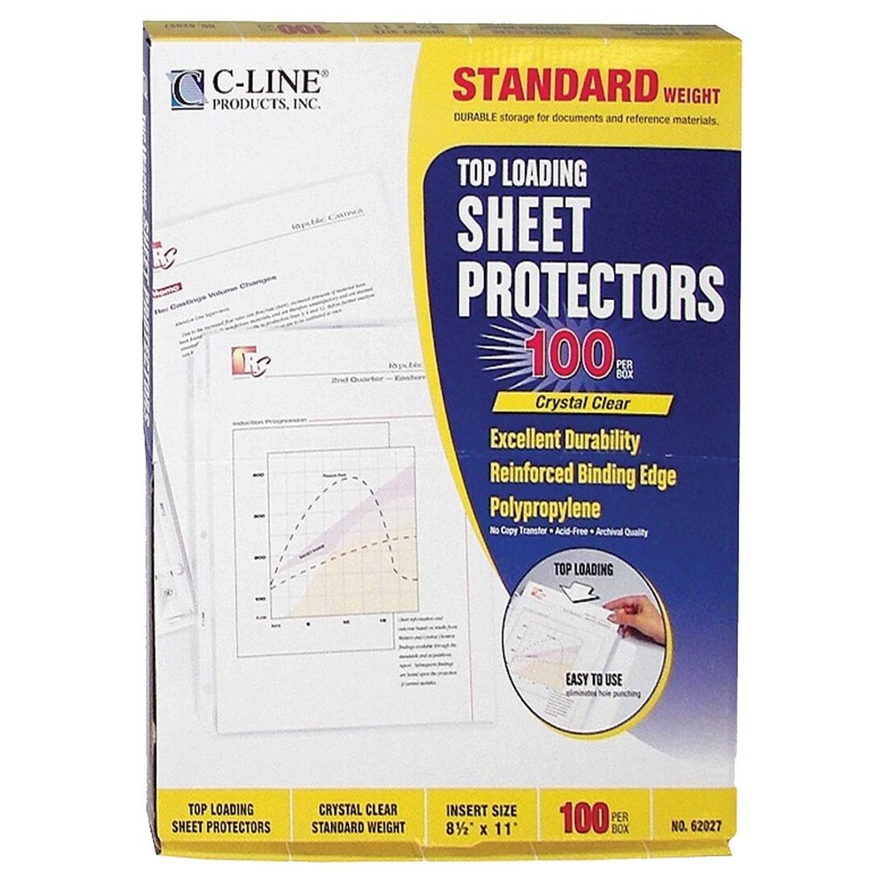 C-Line Standard Weight Top Loading Sheet Protectors