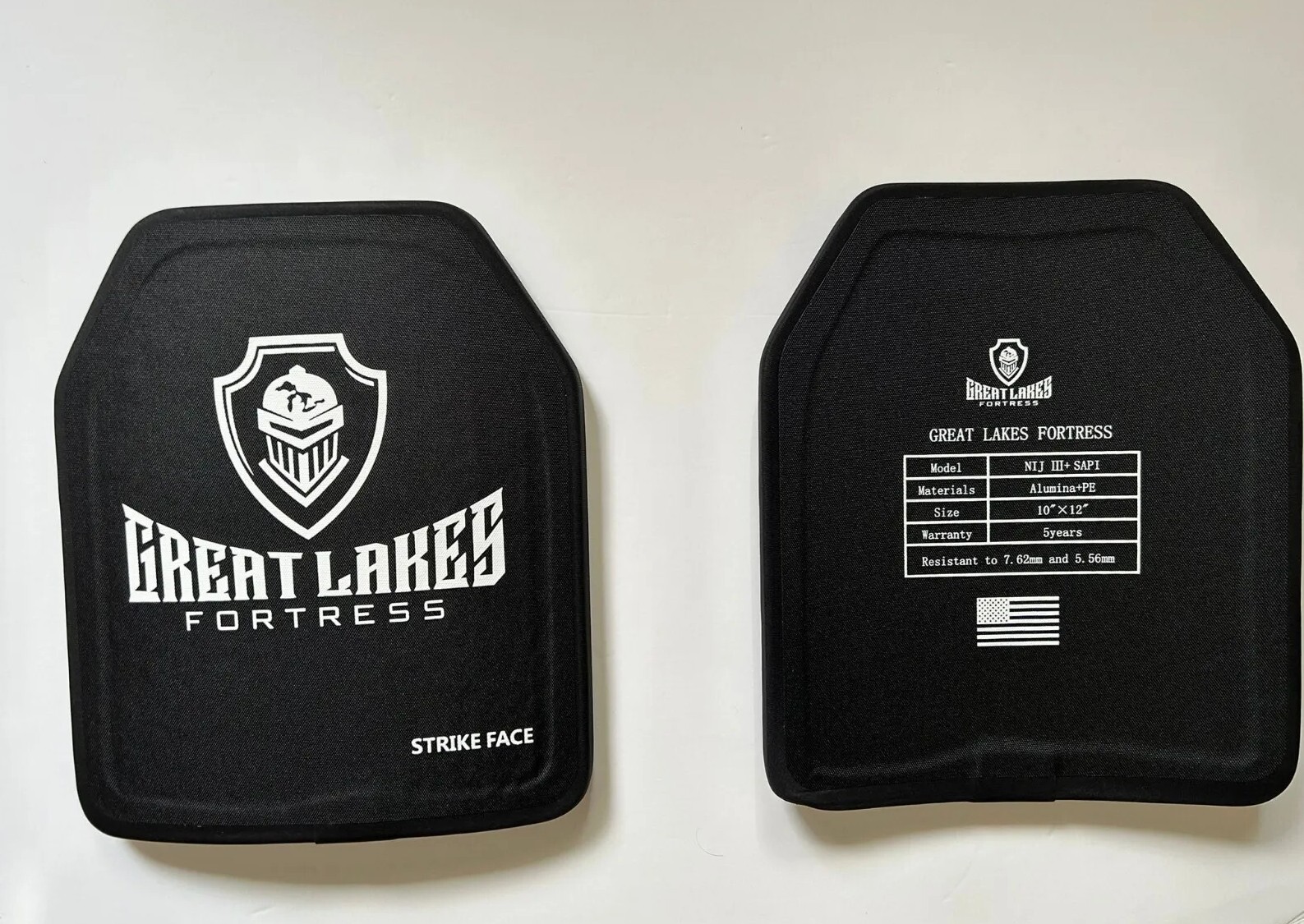 Level 3+ 10x12 Mosaic Ceramic/PE Ballistic Armor plate Pair for tactical vest