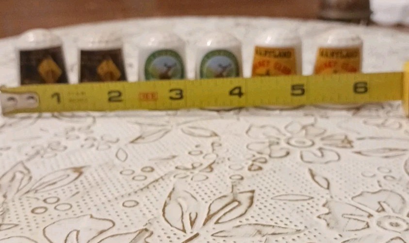 Vintage Porcelain Thimbles 3 Pair