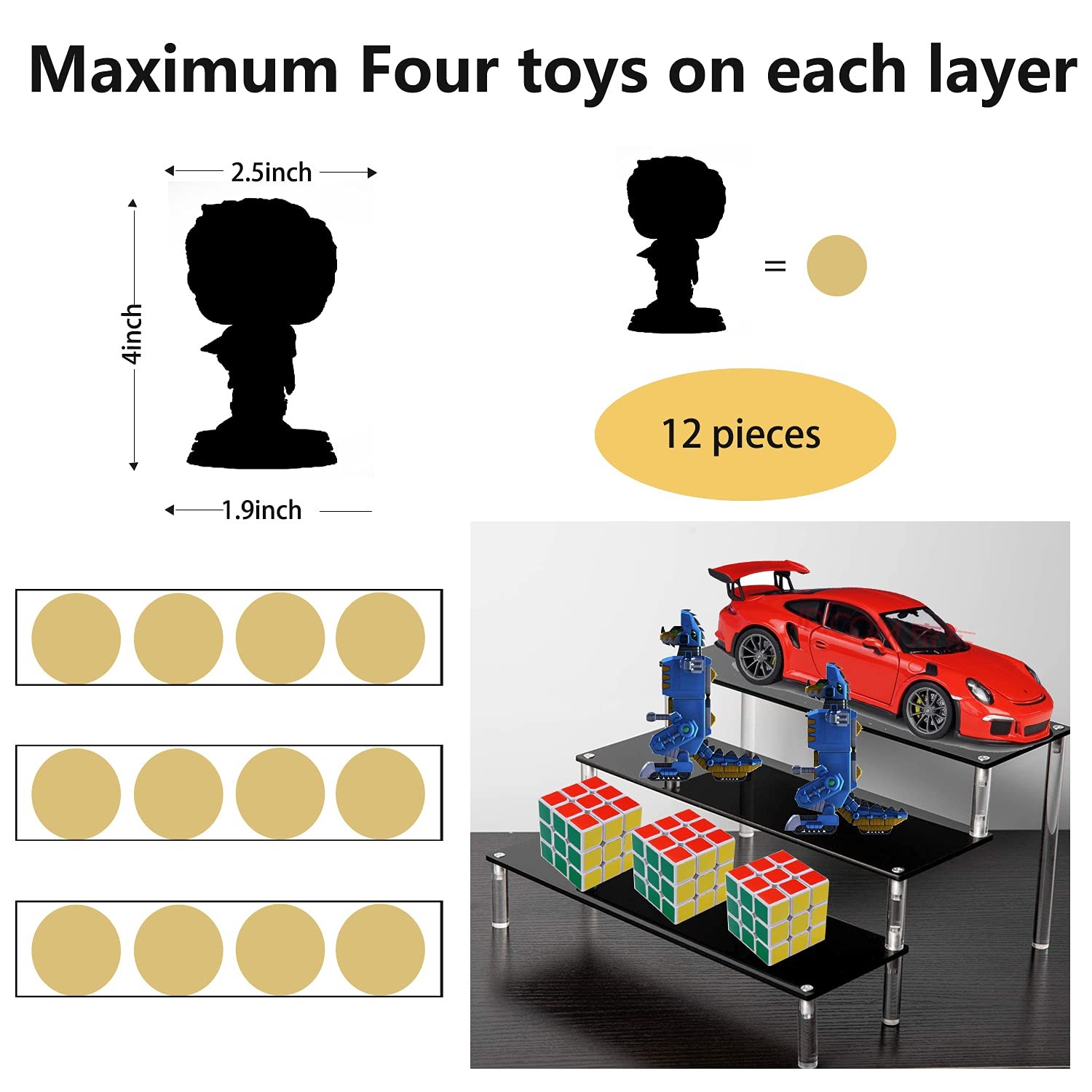 Acrylic Riser Black Acrylic Shelf Riser 3 Tier Perfume Organizer Cologne Disp...