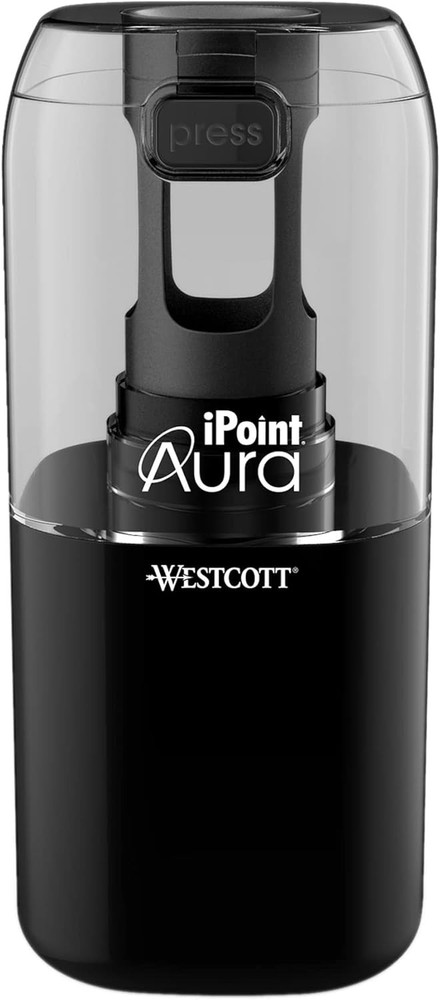 Westcott iPoint® Aura Battery Pencil Sharpener, Assorted Aura,