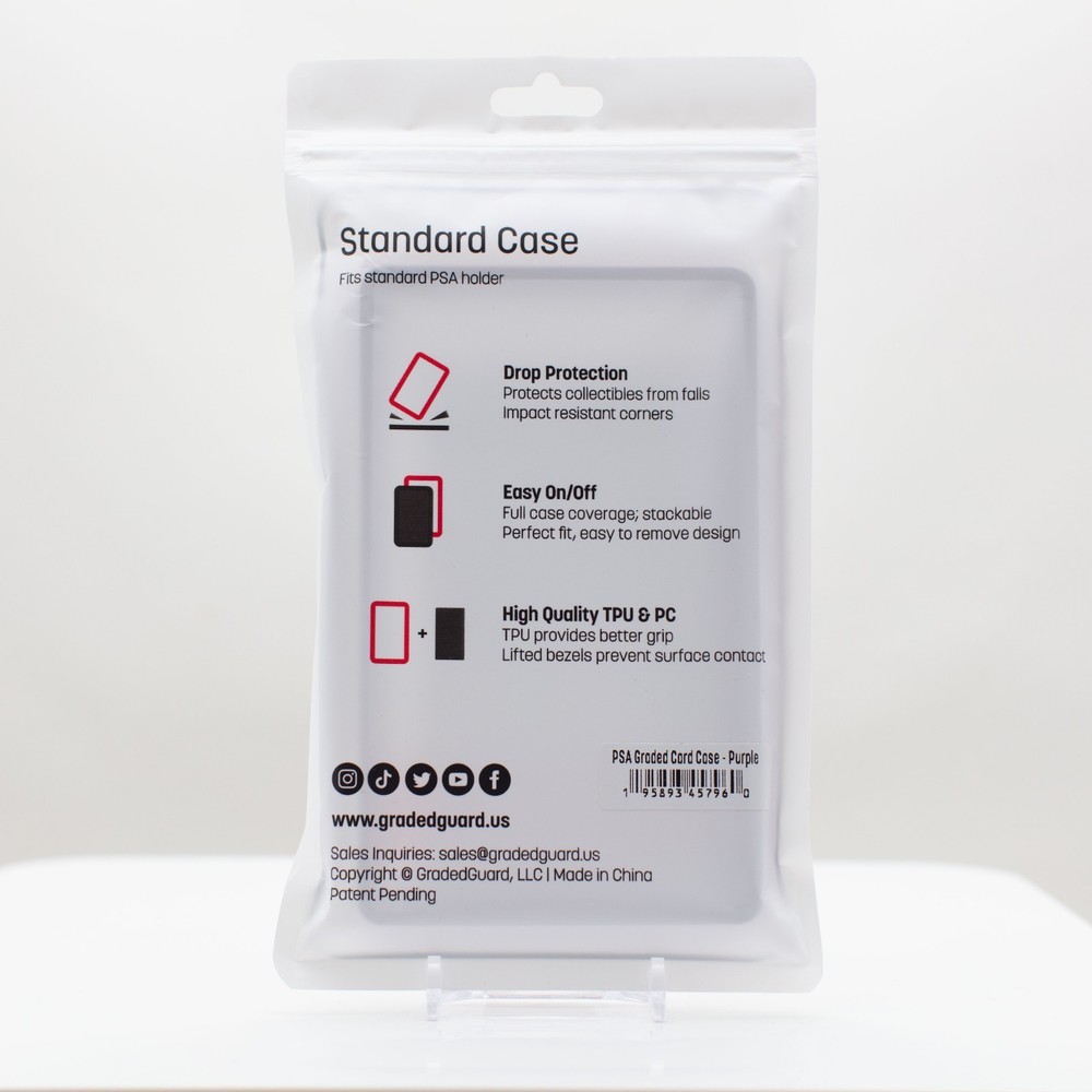 GradedGuard PSA Graded Card Case Guard Protector Stackable (PURPLE)