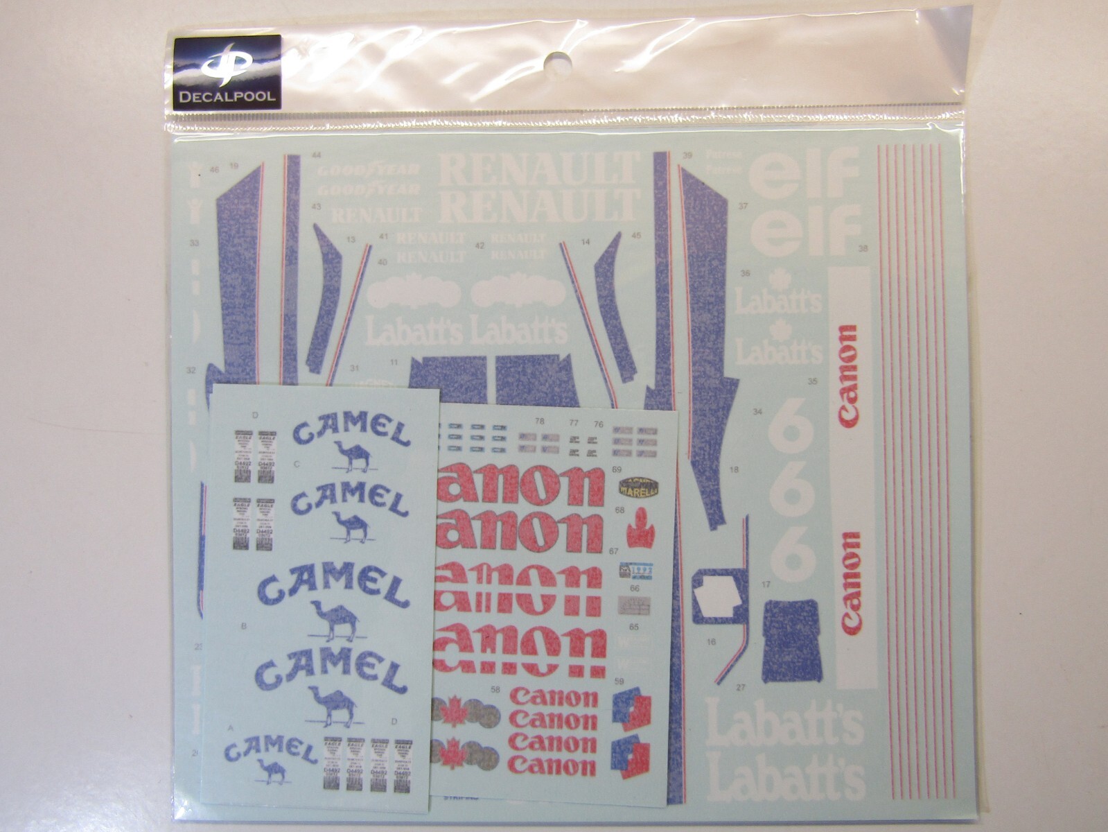 Decalpool 1/12 Scale Williams FW14B Full Sponsor Decalsheet DP308 for Tamiya kit