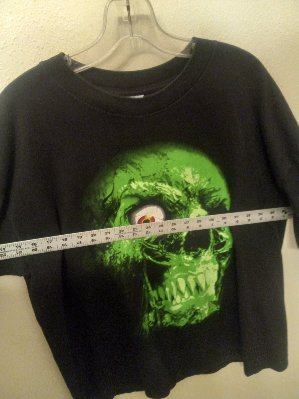 Vintage 1997 Monster Horror Green Skull T Shirt XL Gildan - Trevco Sportswear
