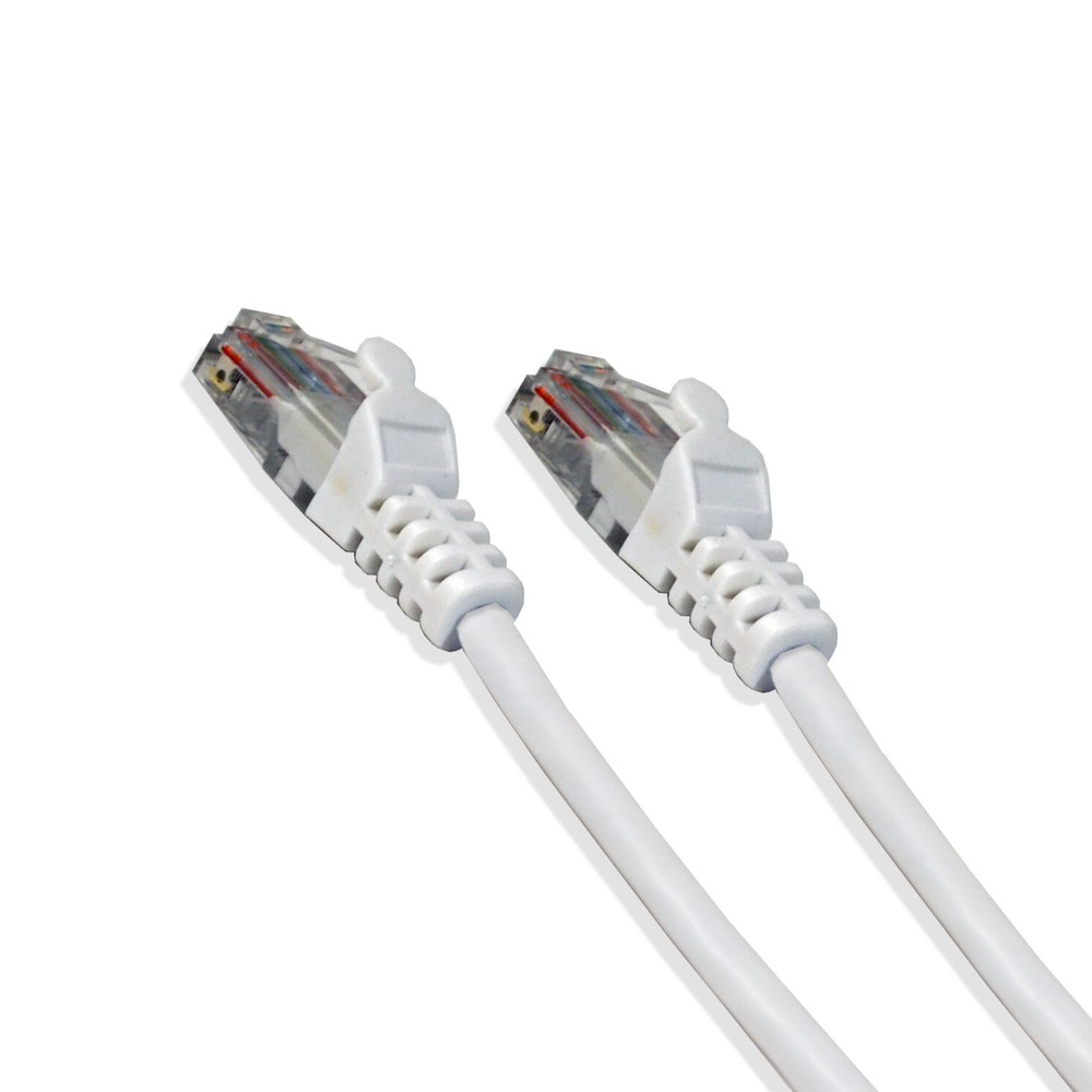 15FT Cat5e UTP Ethernet Network Patch Cable White RJ45 Lan Wire (25 Pack)