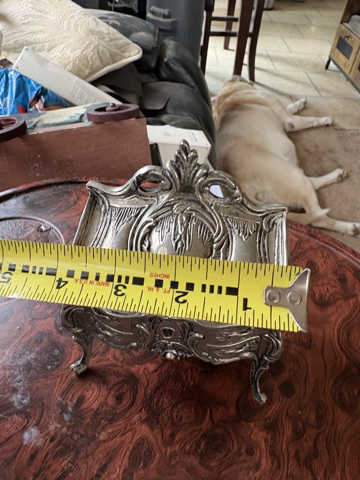 vintage chest of drawers jewelry box Silver