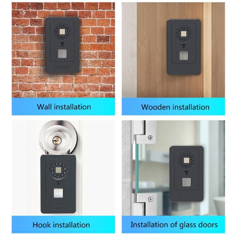 Multifunction Key Lockboxes Key Lock Box Wireless Lockboxes Metal for Garage or