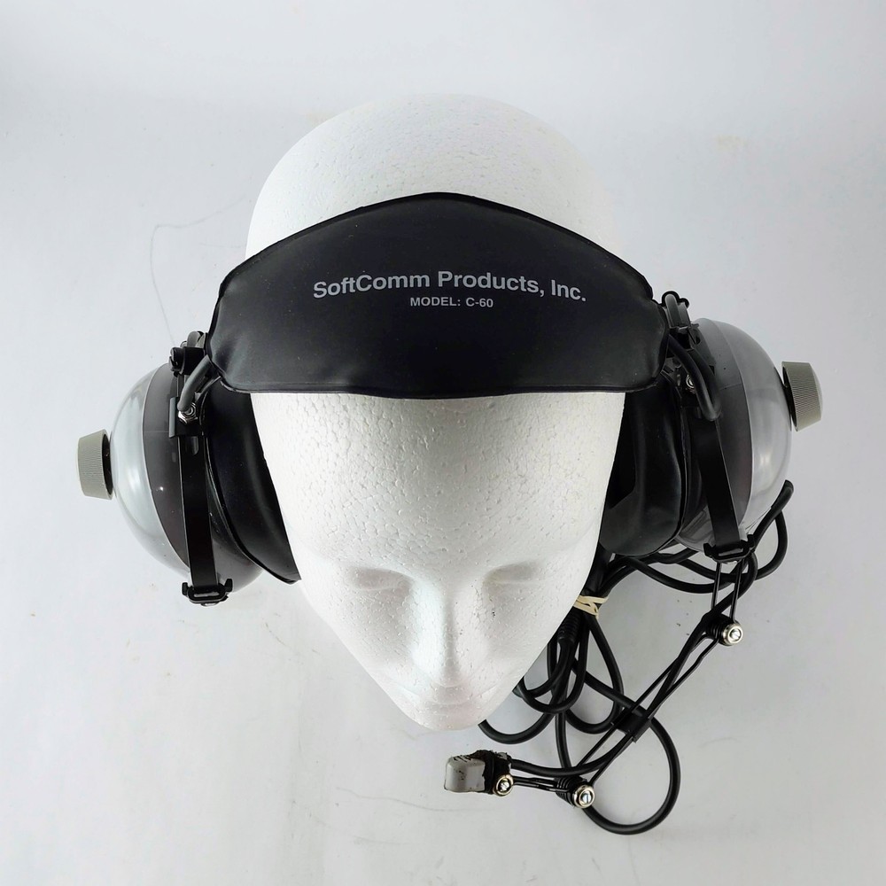 SoftComm C-60 Aviation Headset Silver Edition Pilot Headphones Tested Soft Comm