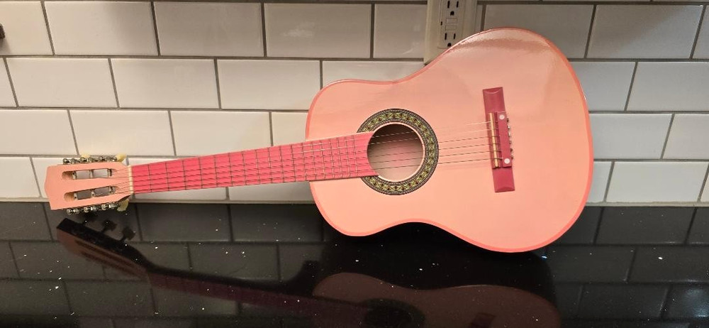 Children Kids 6-String Real Pink Guitar 2016 LTD Commodities
