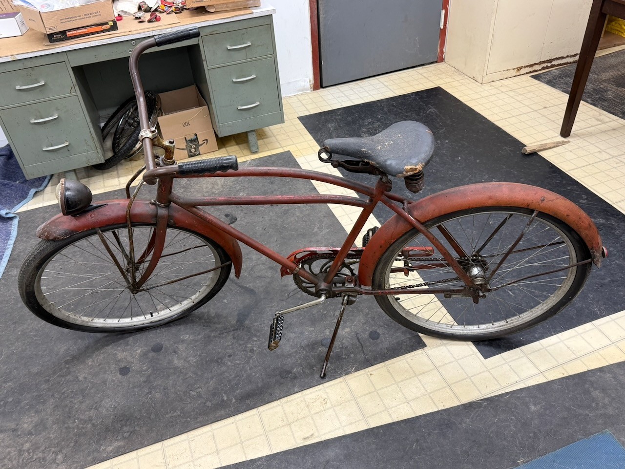 Western Flyer Mens 26" Bicycle 1940's? Vintage Rusty Rat Rod Cruiser