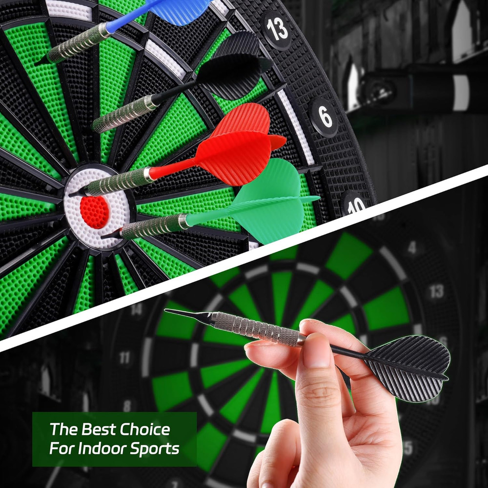 Plastic Tip Darts,12Pcs Soft Darts Set with 100 Plastic Tips for Electronic Dart