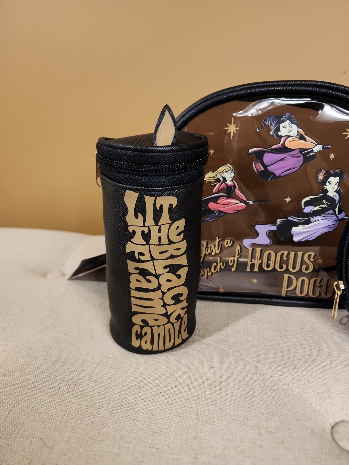 Disney Hocus Pocus Sanderson Sisters Cosmetic Bag 3 Piece Set Makeup Pouch NEW