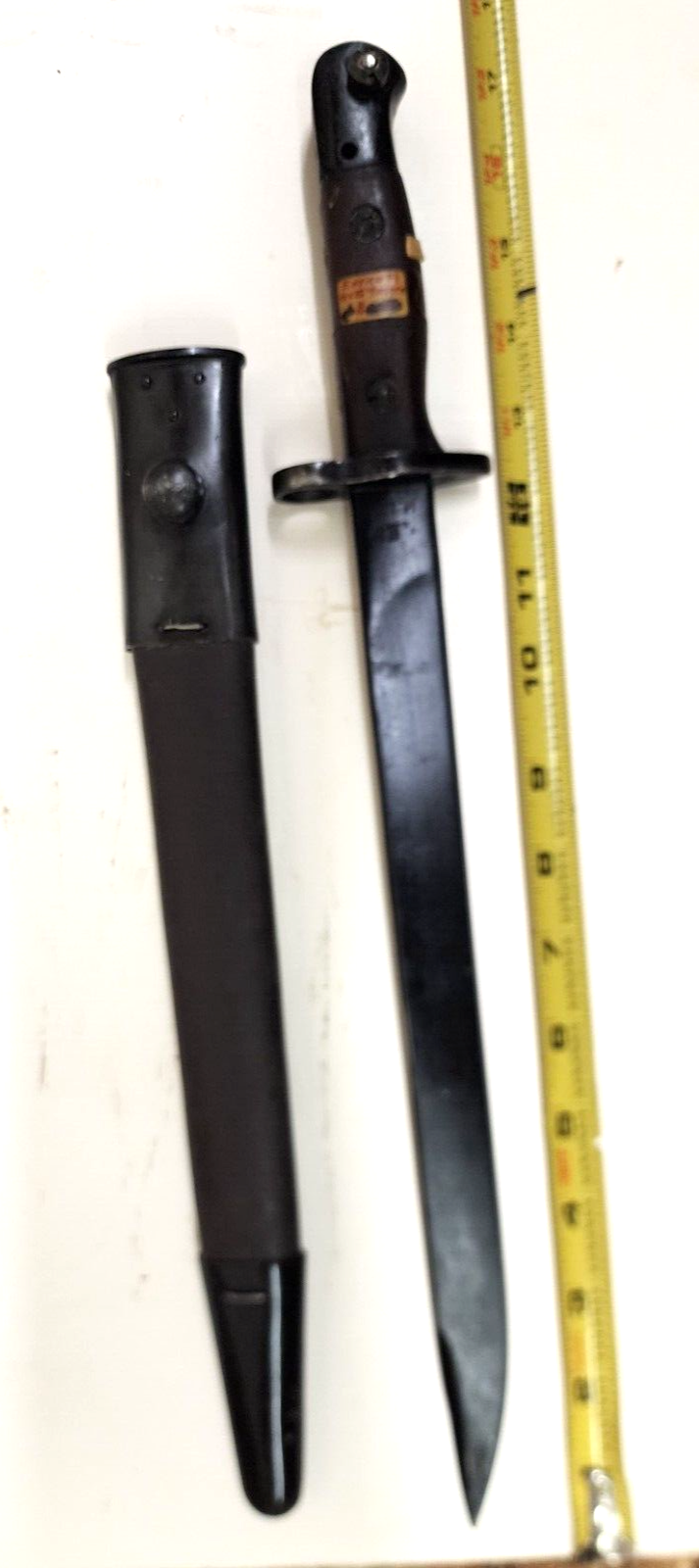 Vintage Original ENFIELD SMLE MKIII SWORD 12" Blade BAYONET with Scabbard