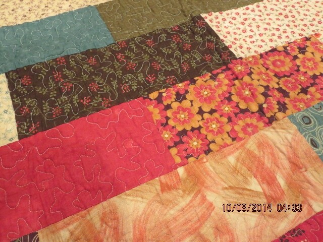 HAND CRAFTED QUILT--REVERSIBLE--MACHINE STIPPLING--#Y57-1