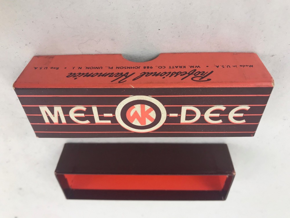 c. 1950s Wm. Kratt Mel-O-Dee Harmonica EMPTY Case. Box. Vintage