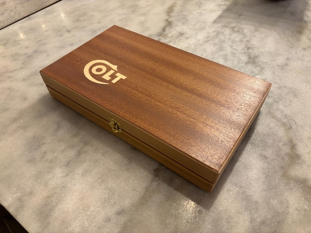 Hand Crafted light Colt Solid wood Storage boxes, gun case, display box.
