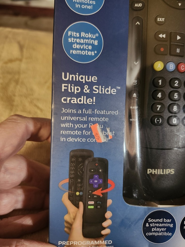 Philips Elite Plus SRP2024R/27 Four Device Universal Remote Control For Roku