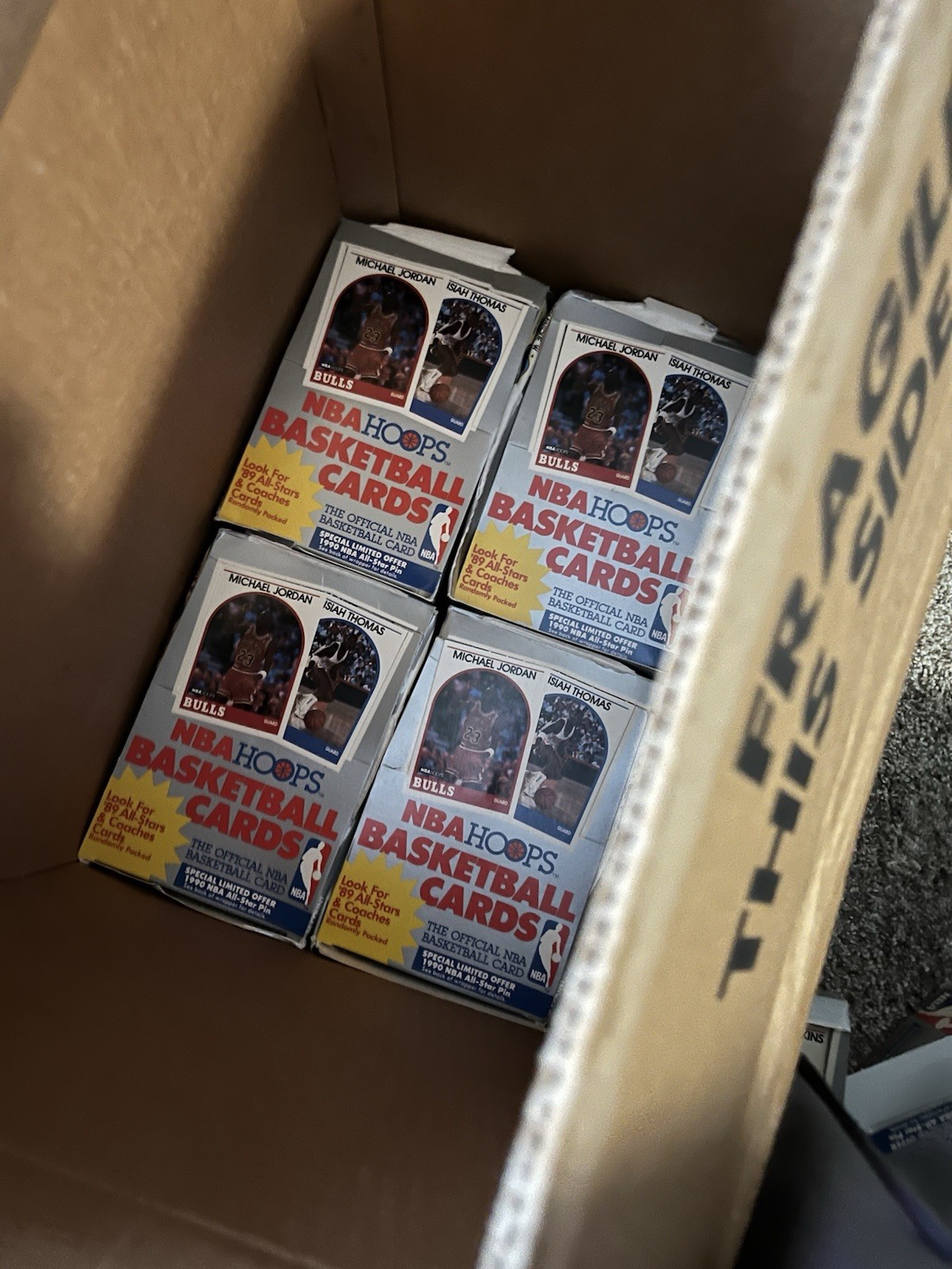 1 Box (2nd layer) FASC 1989 Series 1 NBA HOOPS 36 sealed packs (Jordan cover)