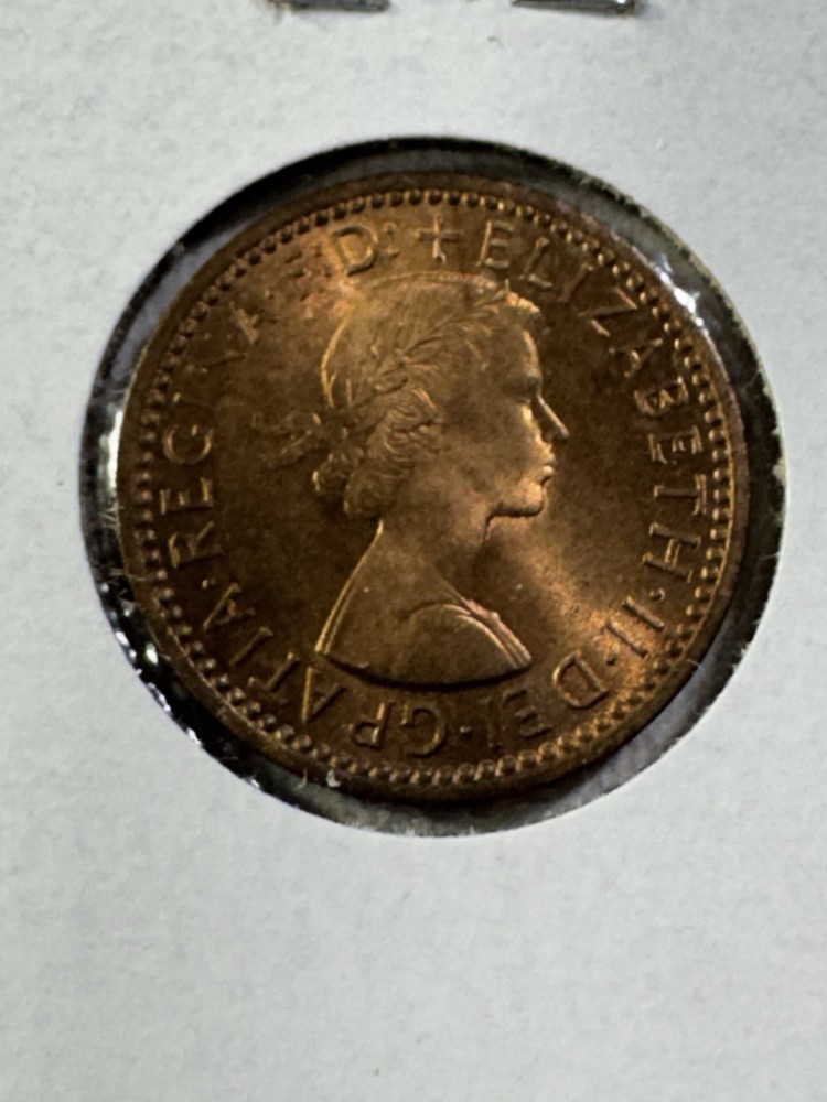 1955 Great Britain Farthing Bronze Coin