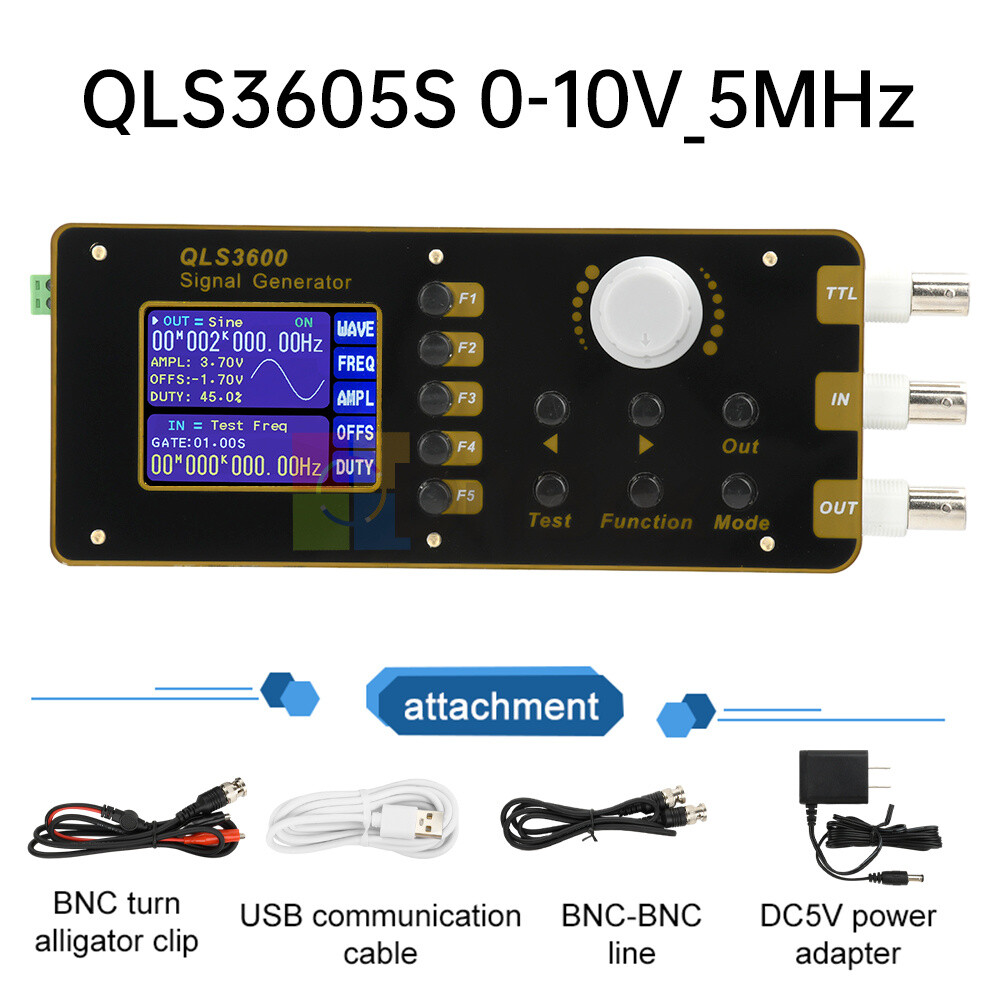 QLS3600S 2.4" TFT Arbitrary Wave DDS Function Signal Generator/ Frequency /Pulse