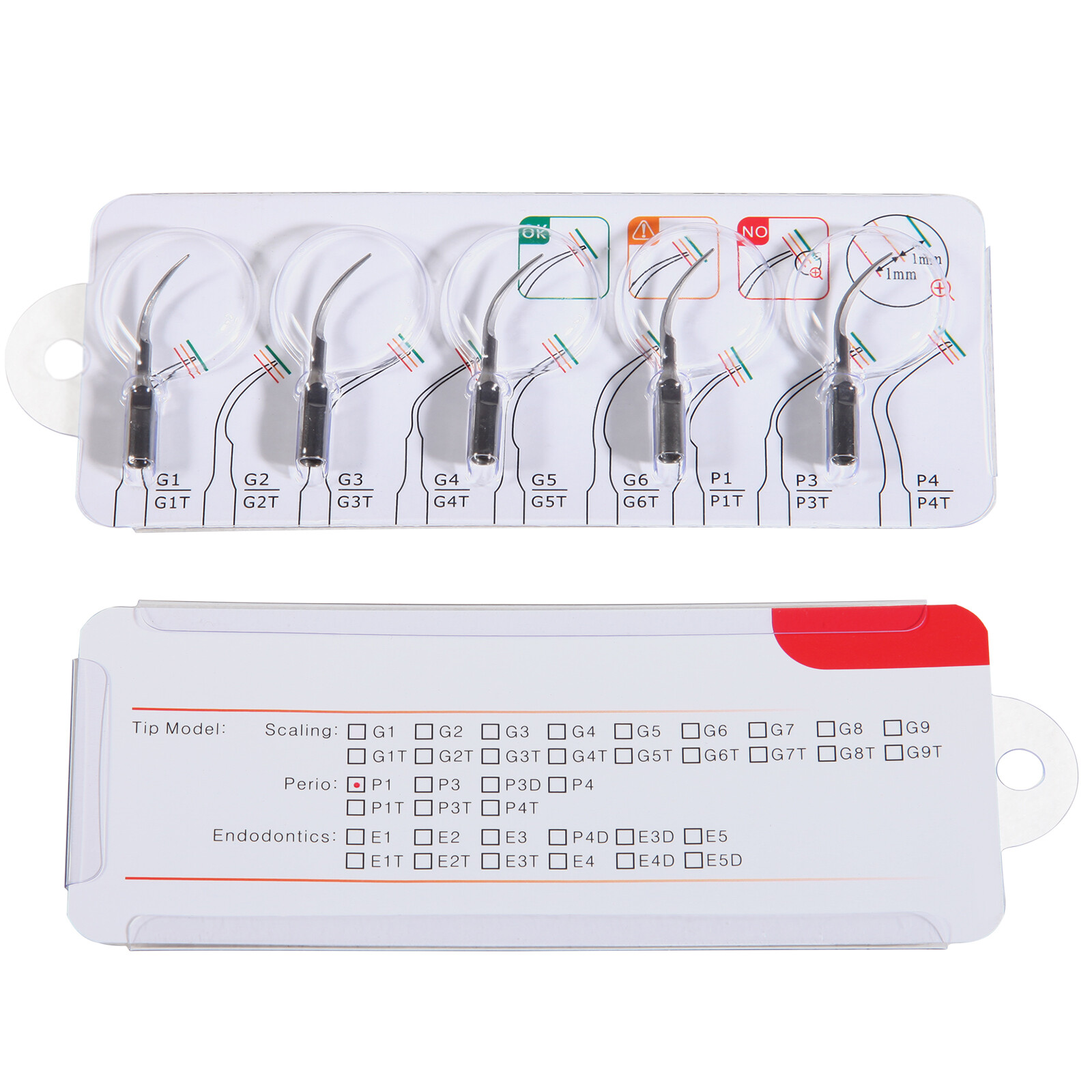 10* Dental Ultrasonic Piezo Perio Scaling Tips P1 for EMS Woodpecker Handpiece