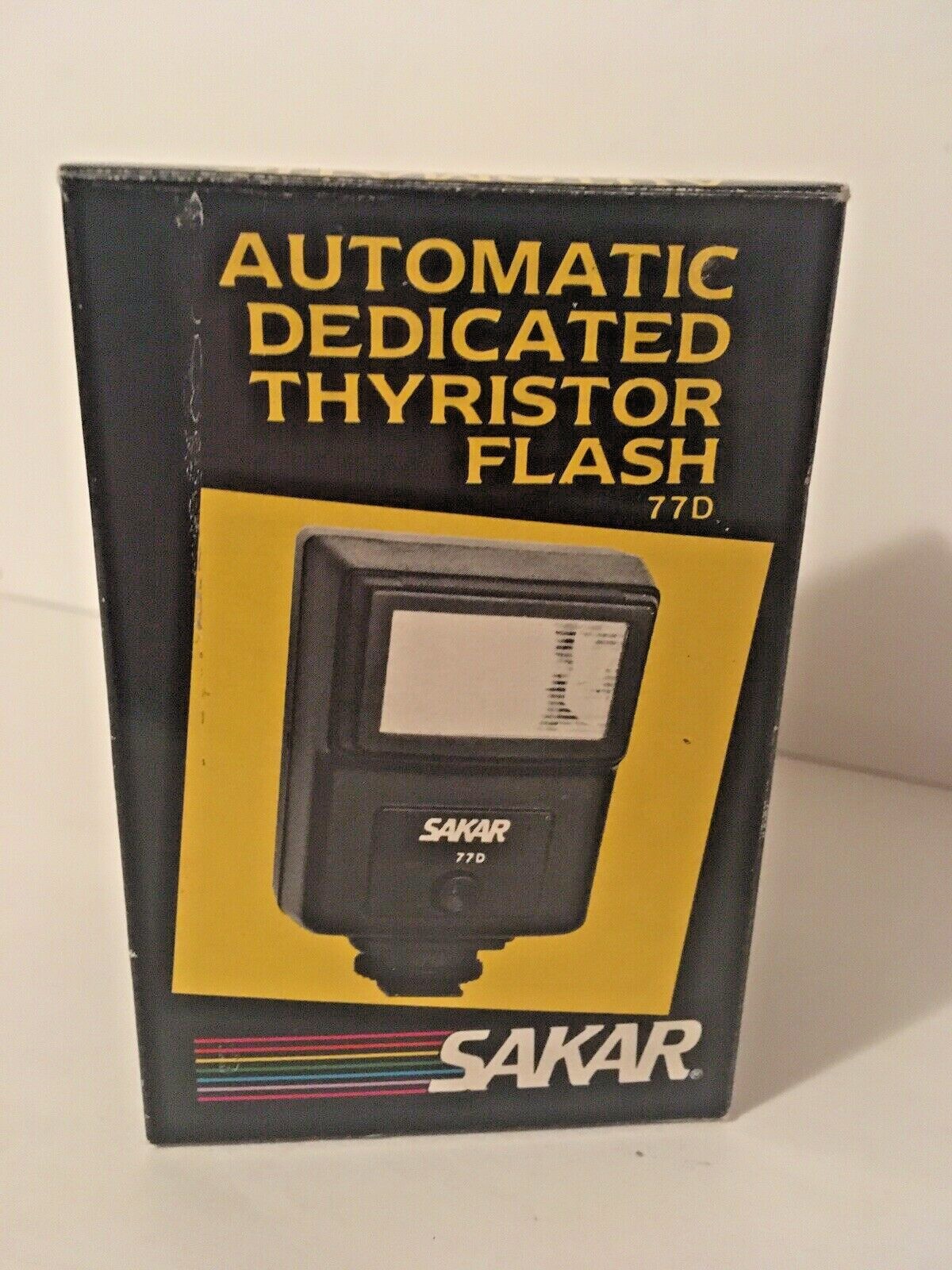 New Sakar Automatic Dedicated Thyristor Flash 77D Original Box Paperwork