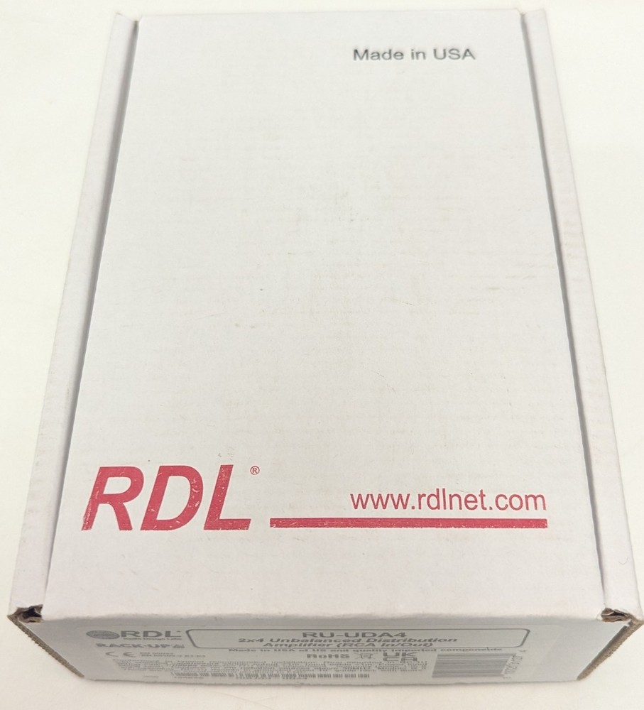 RDL RU-UDA4 2x4 Unbalanced Distribution Amplifier (RCA In/Out)