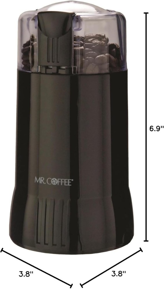 Mr. Coffee Electric Bean Grinder, Black