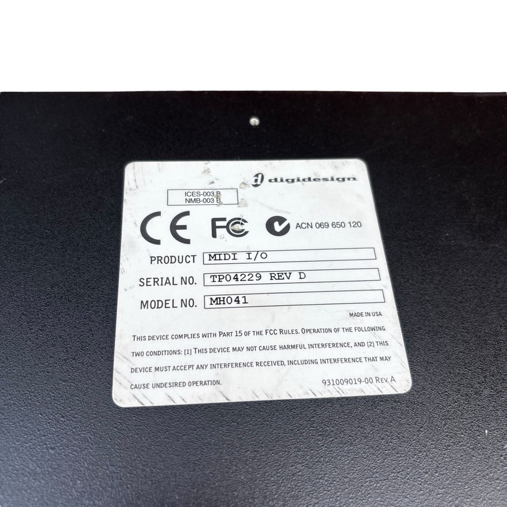 Digidesign MIDI I/O MH041 peripheral audio interface for Pro Tools HD - READ