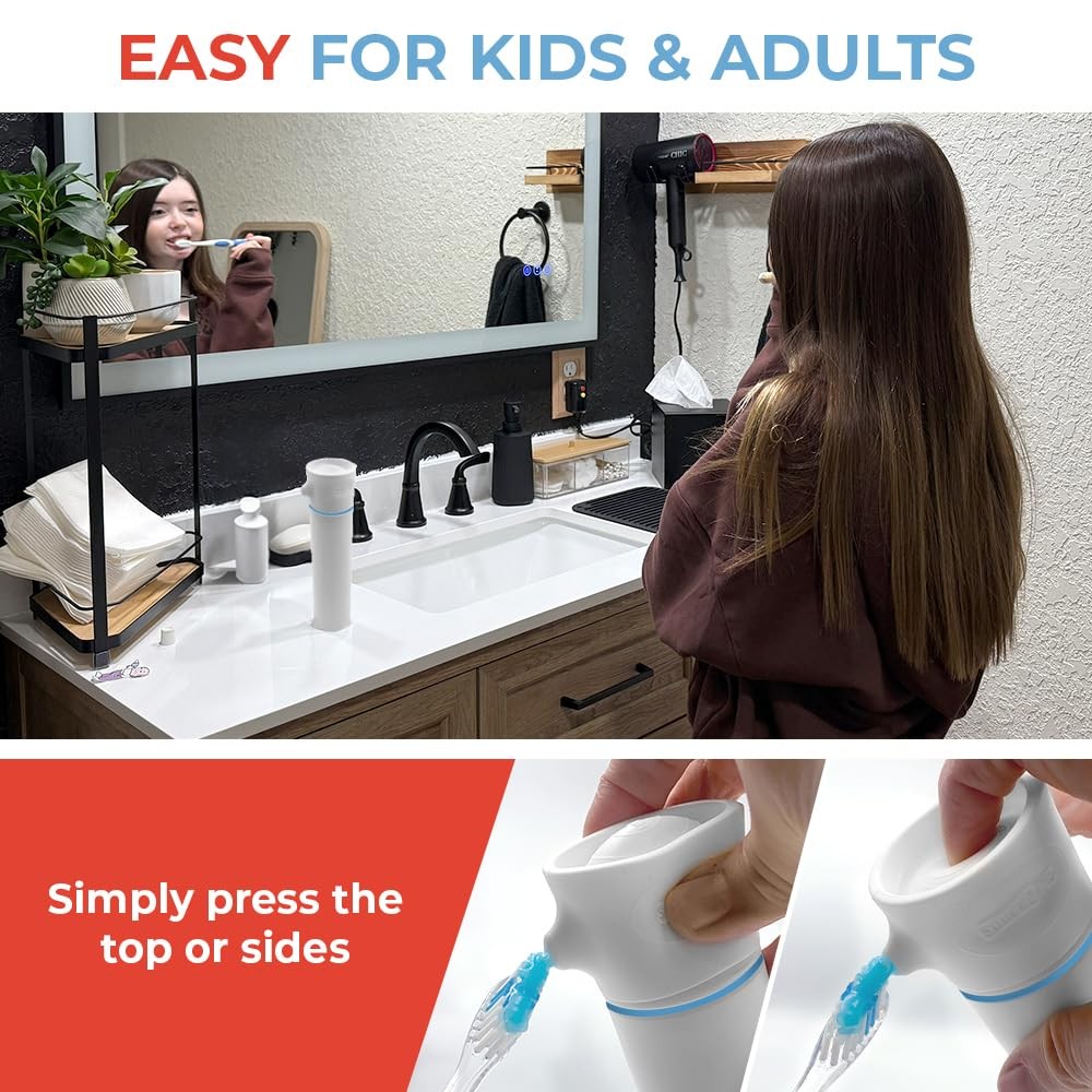 SqueezMe EasyPump Toothpaste Dispenser System - No-Mess Toothpaste Dispenser for