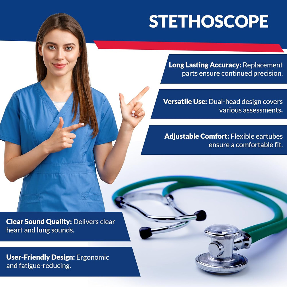 Blood Pressure and Sprague Stethoscope Kit - Teal