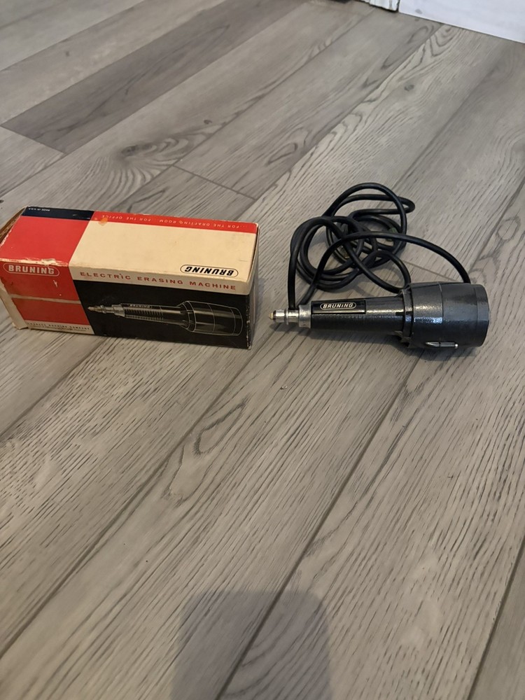 Vintage Bruning Electric Drafting Eraser Model 87-201 *Tested and Working*
