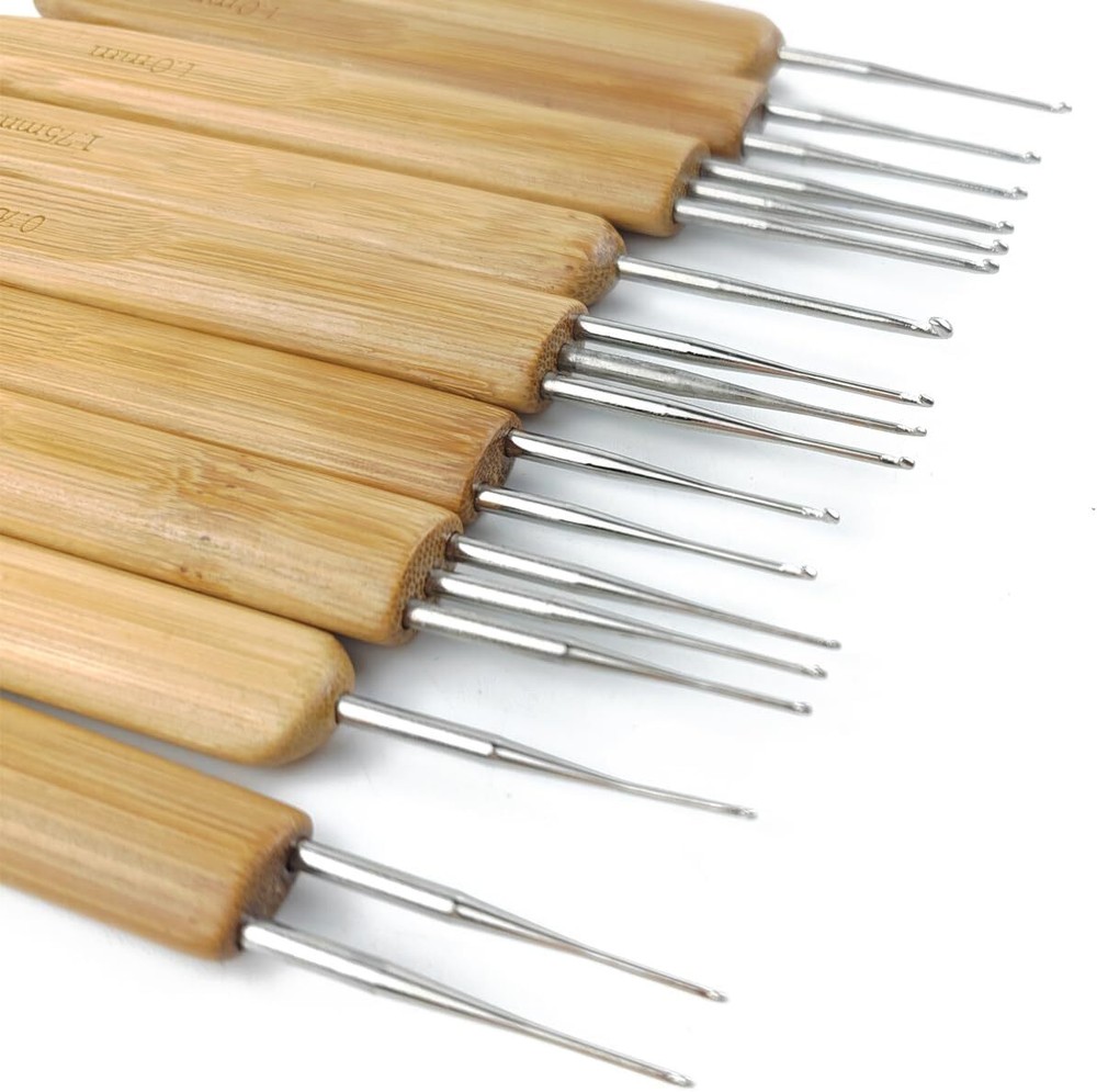 9PCS Dreadlocks Crochet Hooks Braid Hair Locking Tool Dreadlock Crochet Needles