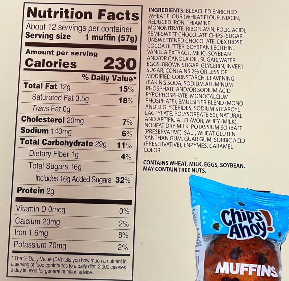 Chips Ahoy MUFFINS (12 Counts)