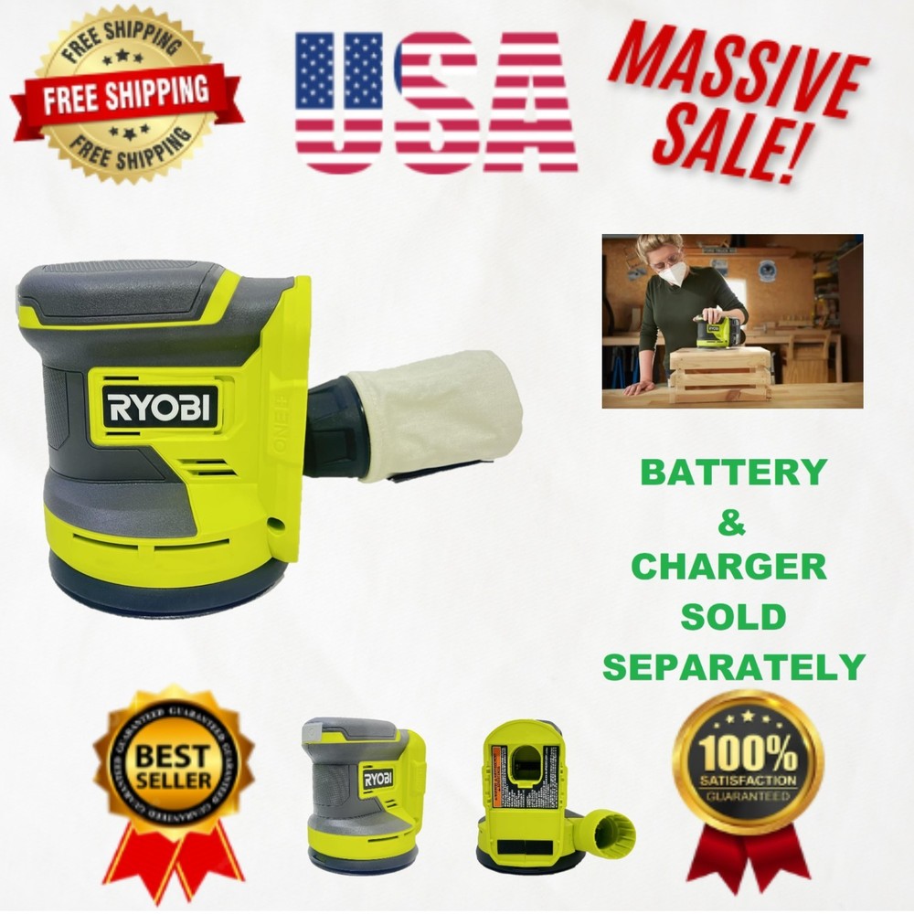ONE+ 18V Lithium-ion 5" Random Orbit Sander, Vibration Control for Comfort