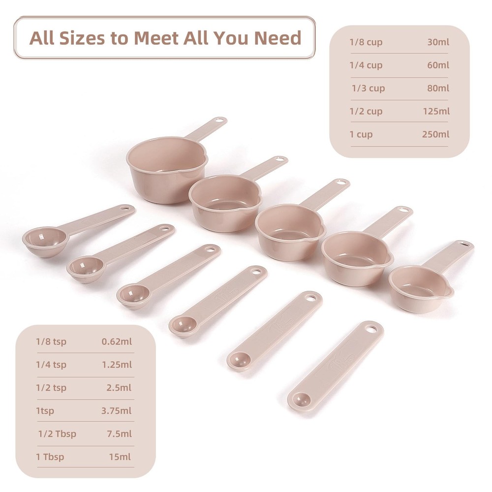 11 PCS Measuring Spoons and Cups Set Stackable Nesting Kitchen Tools