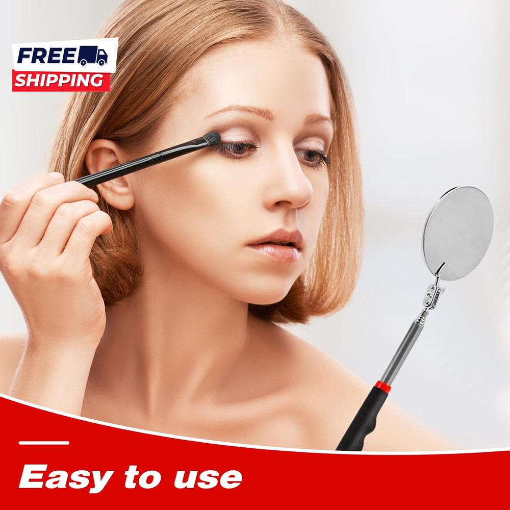3 Pack Telescoping Inspection Mirror Extendable Mechanic Mirror round Mirror