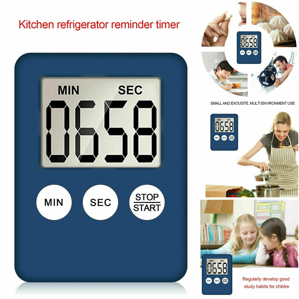 Large LCD Digital Kitchen Cooking Timer Count-Down Up Clock Loud Alarm Magnetic