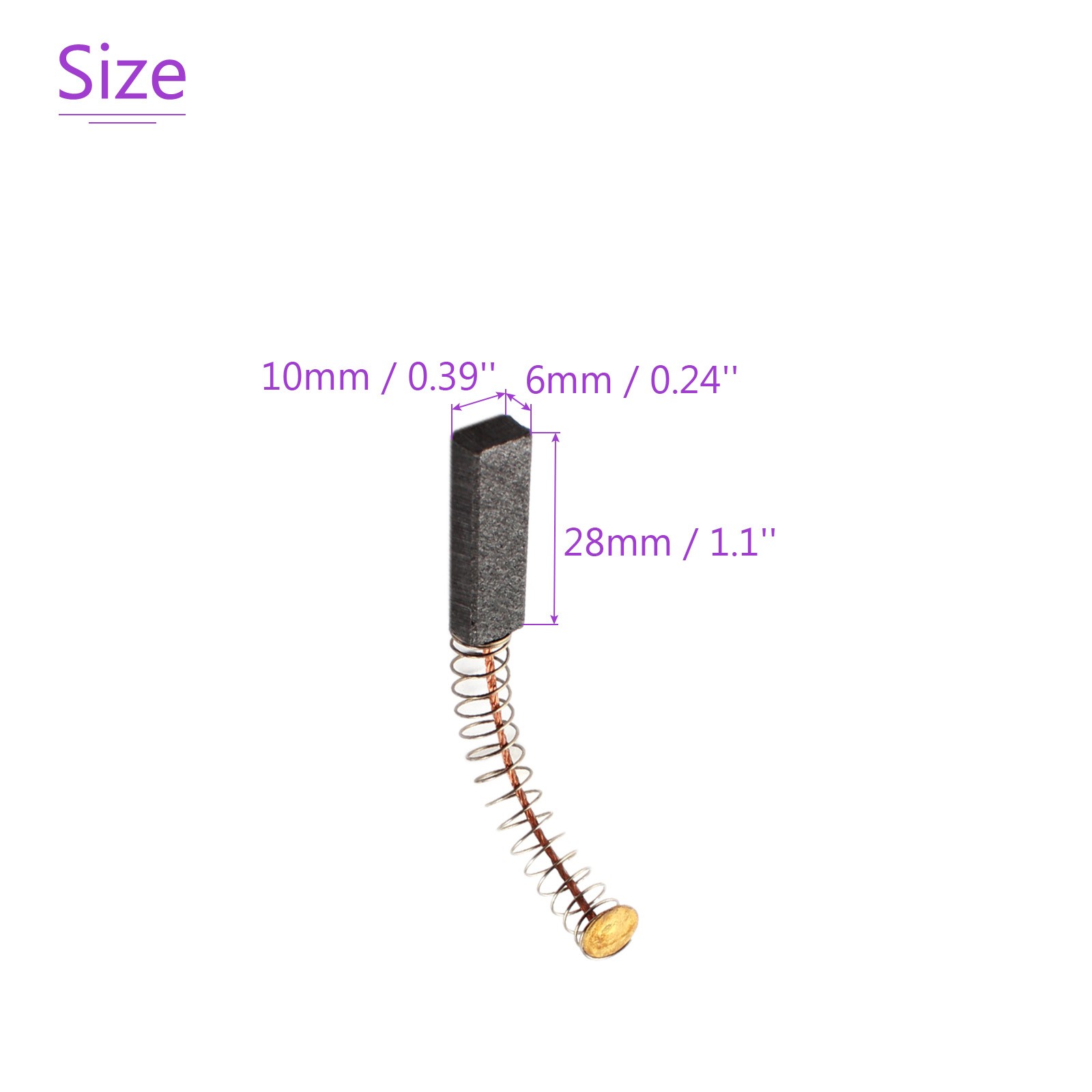 Carbon Brushes 28mmx10mmx6mm for Electric Motor