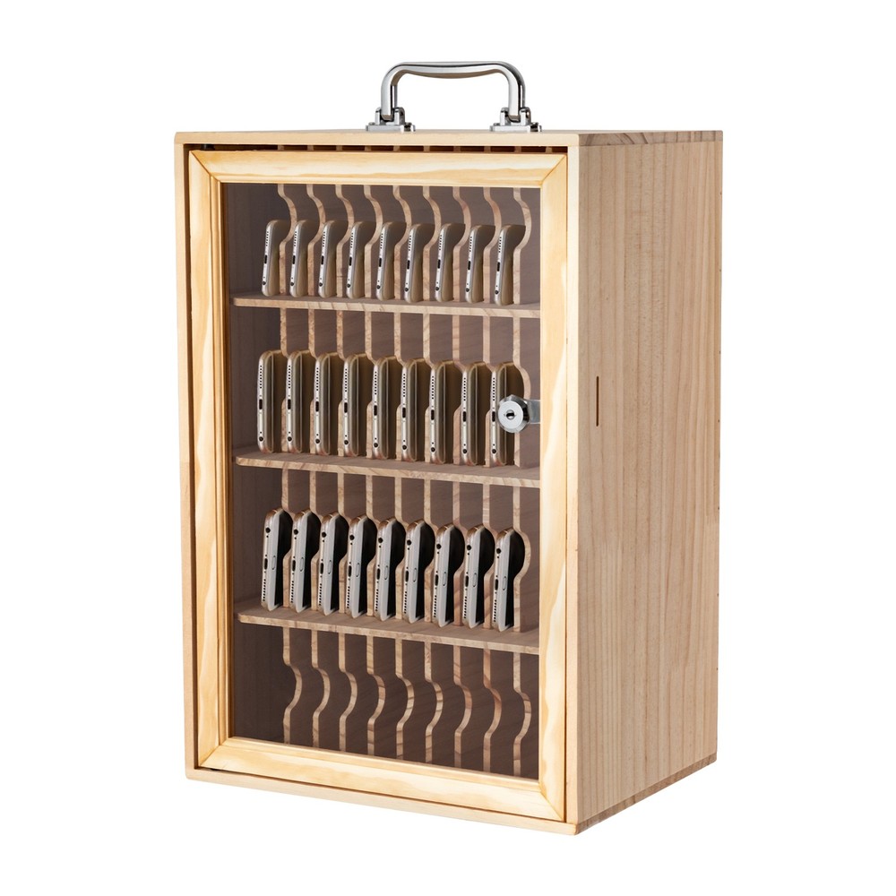 Cell Phone Storage Cabinet with 48 Slots, Lockable & Wall-Mountable