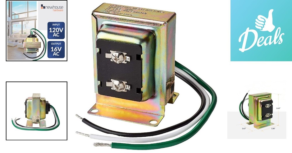 Compact 16V Doorbell Transformer 10VA - Perfect Replacement for Old Chimes