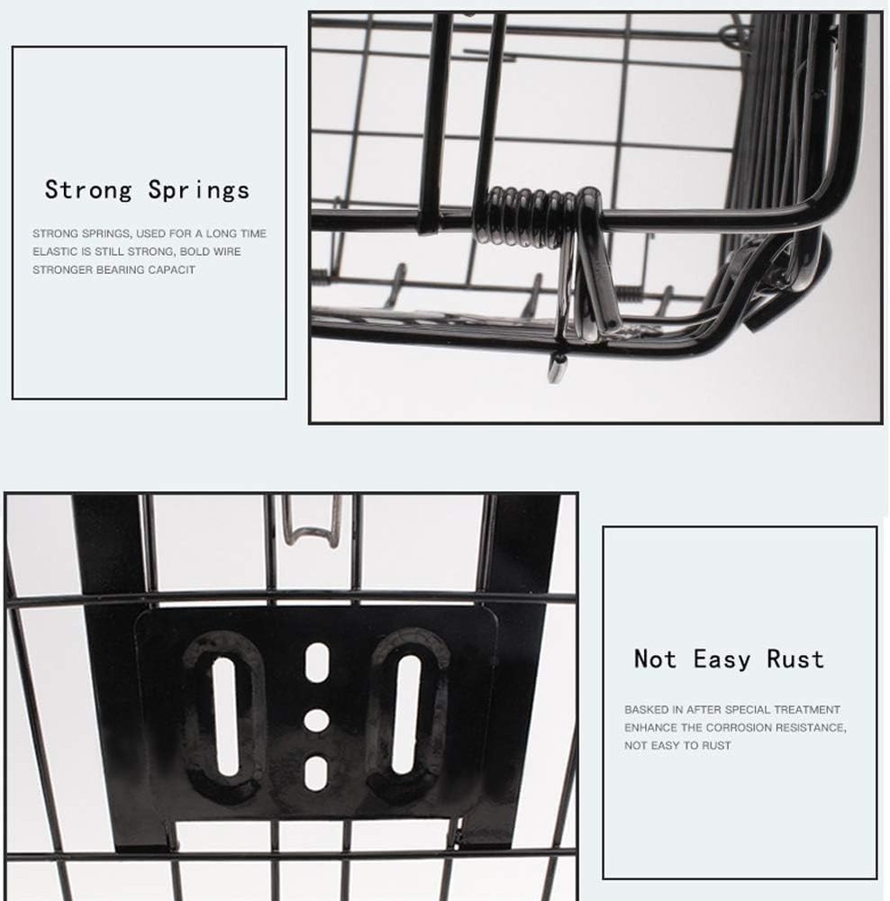 Versatile Folding Bike Front Basket - Carry Pet & Essentials, Easy Installation