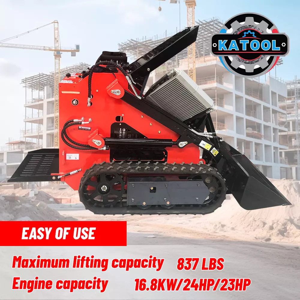 Motooltech Mini Track Skid Steer Loader 23 HP RATO Engine EPA Electric Start