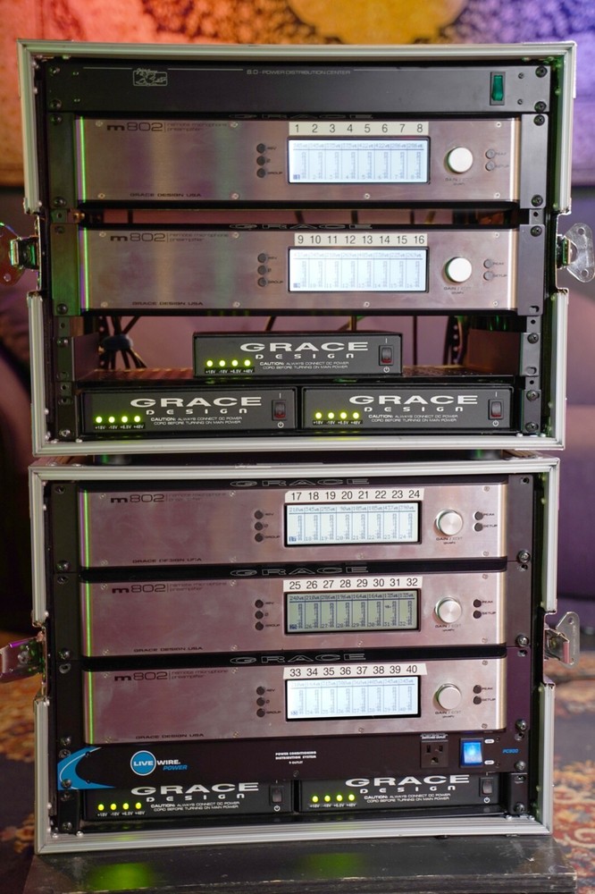 (5) Grace Designs m802 Preamplifier with Cases, remote, and power