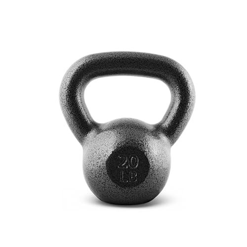 Cast Iron Kettlebell - Coated, Multiple Weights, Singles & Sets for Strength Tra