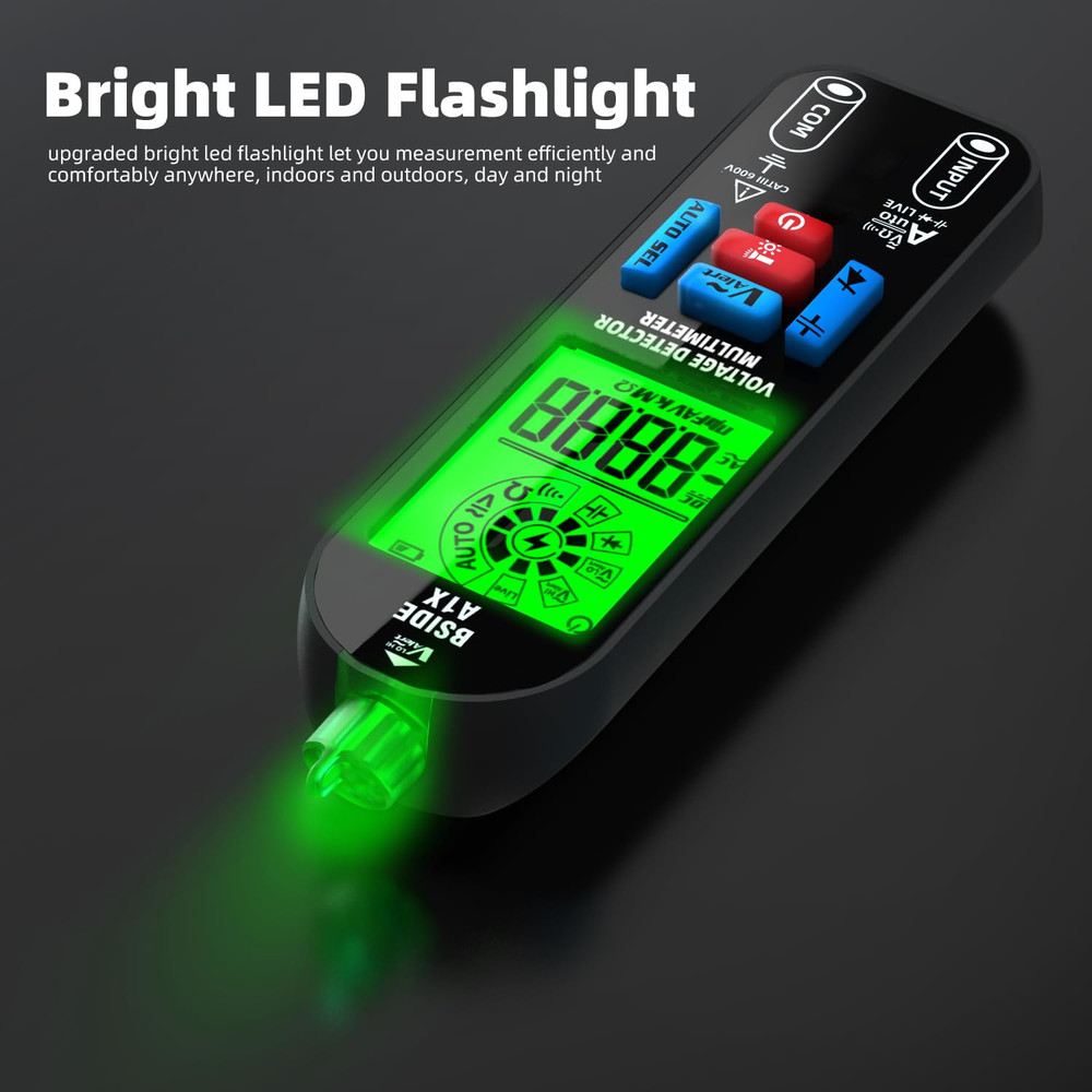 Smart Digital Multimeter Tester Rechargeable Electrical Voltmeter Capacitance Di