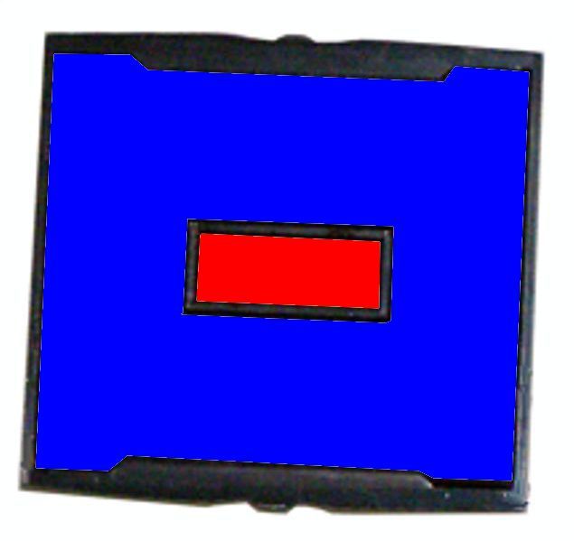 Shiny S-837-7 Replacement Pad, BLUE/RED Ink