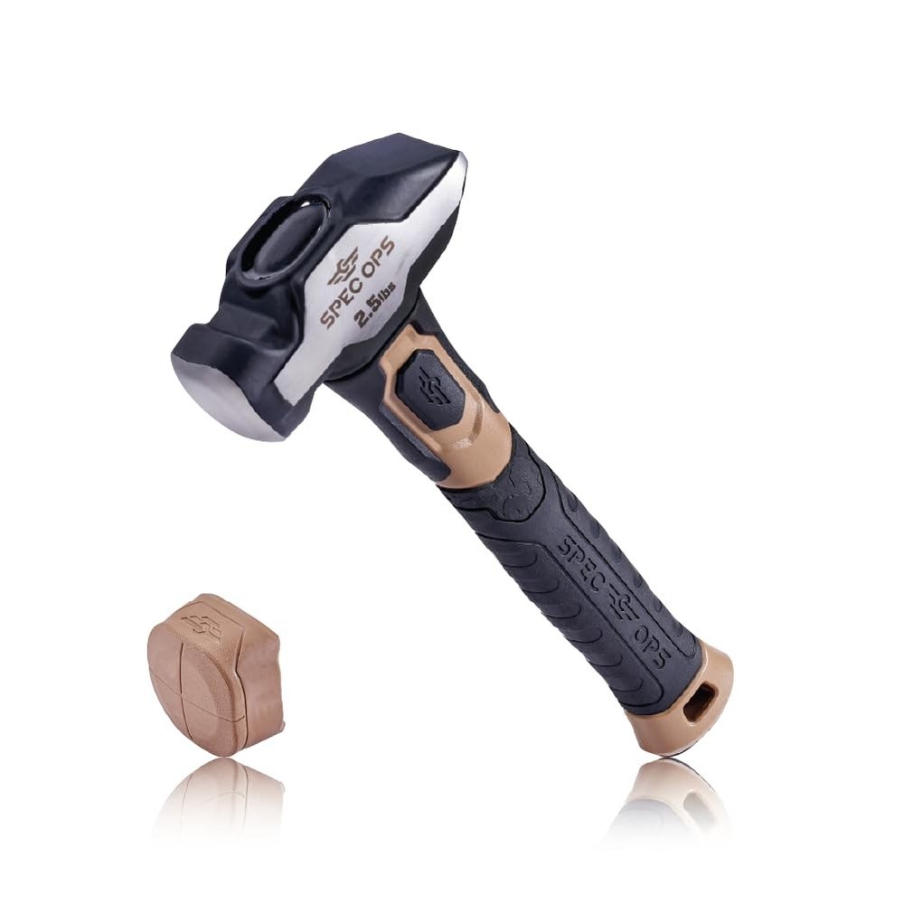 Tools Blacksmith Hammer, 2.5 lb Sledge hammer with Removable Soft Mallet Cap ...