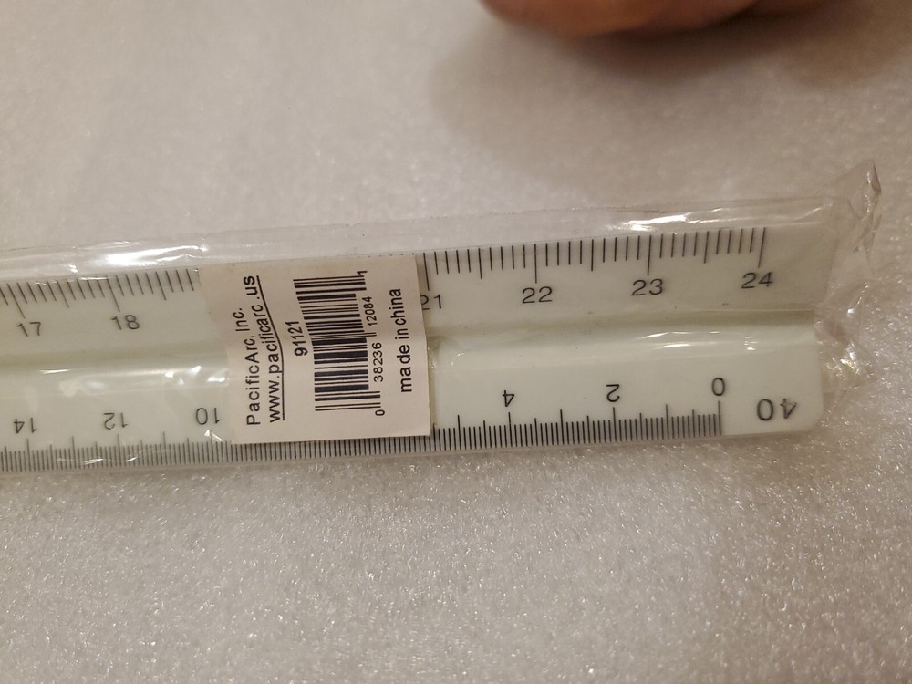 Pacific Arc 91121.12"Engineer Triangular Scale.Fully divided: 10, 20, 30, 40, 50